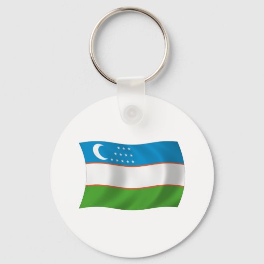 Oezbekistan Vlag Sleutelhanger (Voorkant)