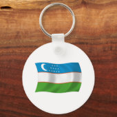 Oezbekistan Vlag Sleutelhanger (Voorkant)