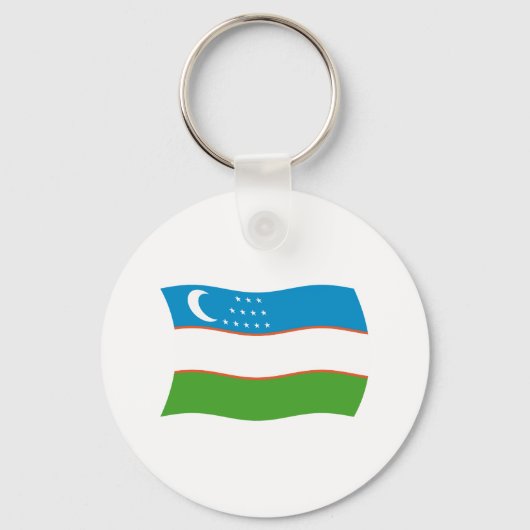 Oezbekistan Vlag Sleutelhanger (Voorkant)