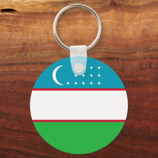 Oezbekistan vlag sleutelhanger (Achterkant)