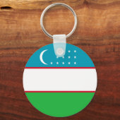 Oezbekistan vlag sleutelhanger (Voorkant)