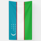 Oezbekistan vlag spandoek (Verticaal)