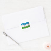 Oezbekistan Vlag Sticker (Envelop)