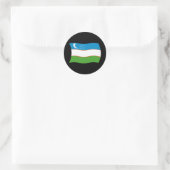 Oezbekistan Vlag Sticker (Tas)