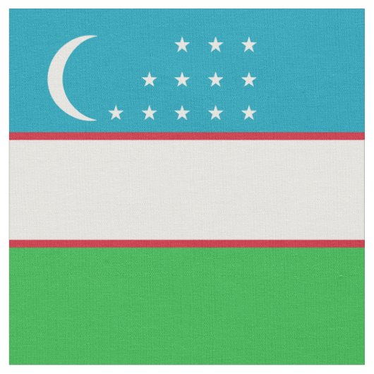 Oezbekistan vlag stof (Close Up)