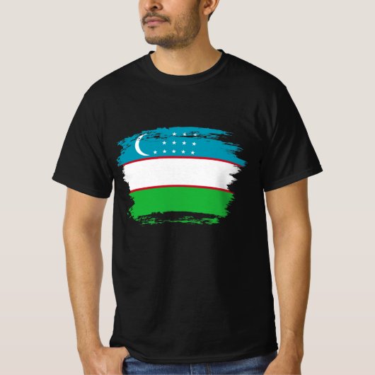 Oezbekistan vlag t-shirt (Voorkant)
