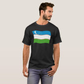 Oezbekistan Vlag T-shirt (Voorkant volledig)