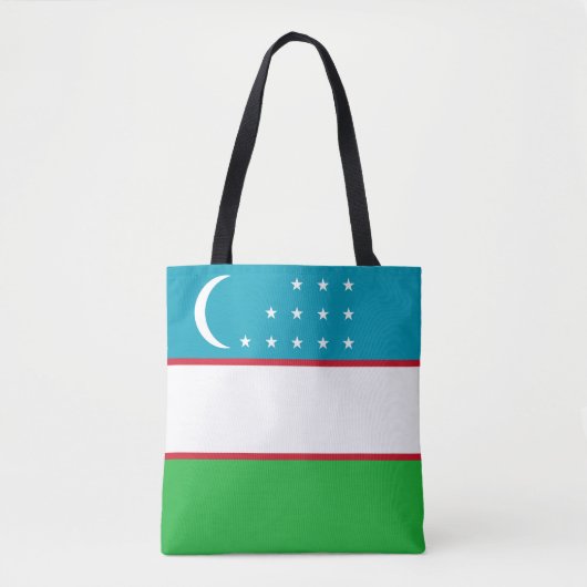 Oezbekistan vlag tote bag (Voorkant)