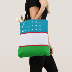 Oezbekistan vlag tote bag
