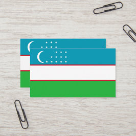 Oezbekistan vlag visitekaartje