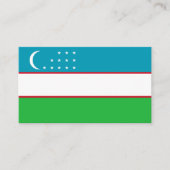 Oezbekistan vlag visitekaartje (Voorkant)