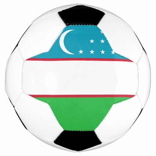 Oezbekistan vlag voetbal (Voorkant)