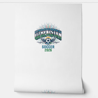 Oezbekistan Voetbal 2026 Voetbal Vet Land Typogra Behang