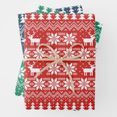 Oezelig sweater-patroon inpakpapier vel (In situ)