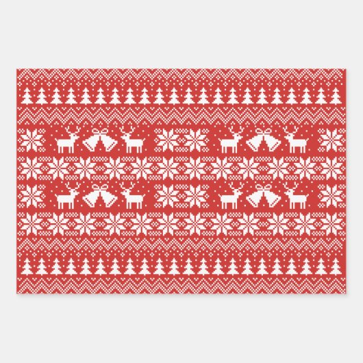 Oezelig sweater-patroon inpakpapier vel (Voorkant)