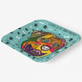 Oezelige hond met Rottweiler verjaardagstaart Bord (Gebogen)