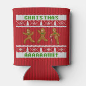 Oezelige kerstkeukenliefhebber Gingerbrood Men Red Blikjeskoeler (Achterkant)