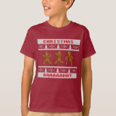 Oezelige kerstkeukenliefhebber Gingerbrood Men Red T-shirt (Voorkant)