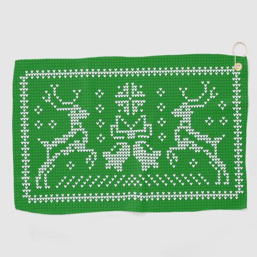 Oezeltrui gordels kerst groen golfhanddoek (Horizontaal)