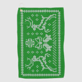 Oezeltrui gordels kerst groen golfhanddoek (Voorkant)