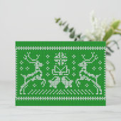 Oezeltrui gordels kerst groen kaart (Staand voorkant)