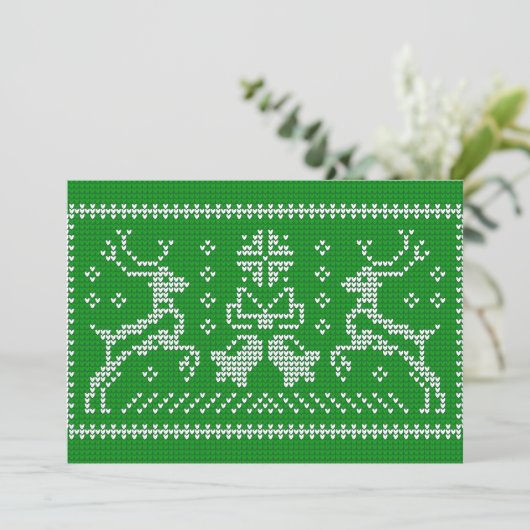 Oezeltrui gordels kerst groen kaart (Staand voorkant)