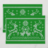 Oezeltrui gordels kerst groen kaart (Voorkant / Achterkant)