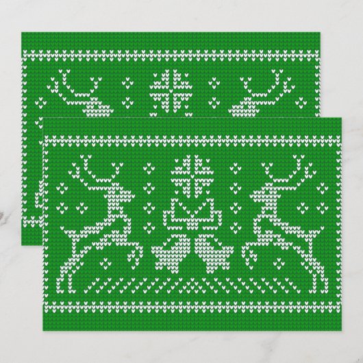 Oezeltrui gordels kerst groen kaart (Voorkant / Achterkant)