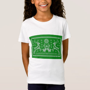 Oezeltrui gordels kerst groen t-shirt