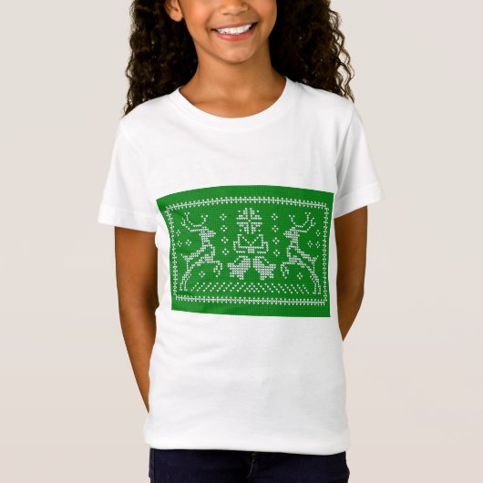 Oezeltrui gordels kerst groen t-shirt (Voorkant)