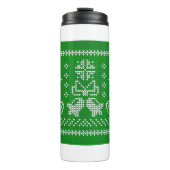 Oezeltrui gordels kerst groen thermosbeker (Voorkant)