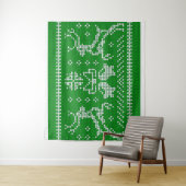 Oezeltrui gordels kerst groen  wandkleed (In situ)