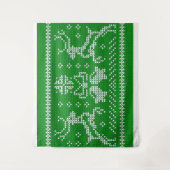 Oezeltrui gordels kerst groen  wandkleed (Voorkant)