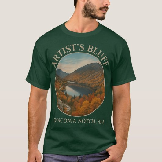 of Artists Bluff Franconia Notch Fall Foliage New T-shirt (Voorkant)