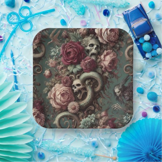 Of Bone & Vine – Gothic Victorian  Papieren Bordje (Feest)