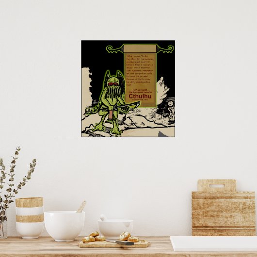 Of Came Cthulhu... Poster (Keuken)