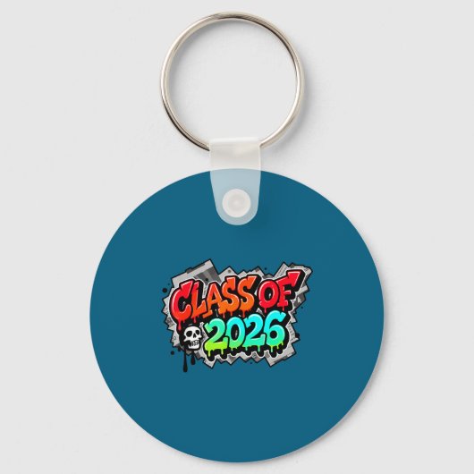 Of Class Graduation Graffiti Streetwear Drip Sleutelhanger (Voorkant)
