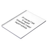 Of Course I Talk to Myself Notitieboek (Linkerzijde)