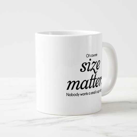 Of Course size matters Coffee Mug Grote Koffiekop (Voorkant rechts)