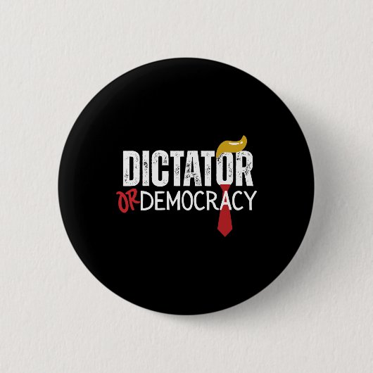 Of democratie grappige Trump haarband Ronde Button 5,7 Cm (Voorkant)