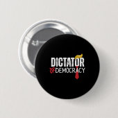 Of democratie grappige Trump haarband Ronde Button 5,7 Cm (Voorkant /achterkant)