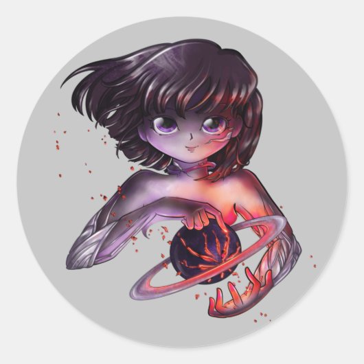 Of Destruction Ronde Sticker (Voorkant)