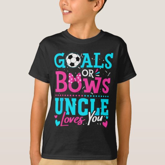 Of Doelen Bogen Oom Houdt Van Voetbal T-shirt (Voorkant)