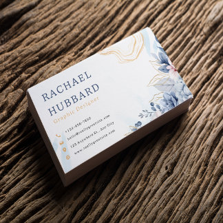 Of eenvoudige minimalistische Bloemen Professionel Visitekaartje