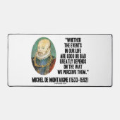 Of gebeurtenissen in het leven goed of slecht waar bureaumat (Voorkant)