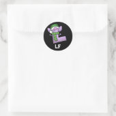 Of grappige brief L Pun Dark BG Ronde Sticker (Tas)