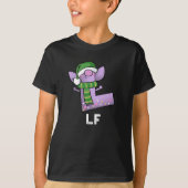 Of grappige brief L Pun Dark BG T-shirt (Voorkant)