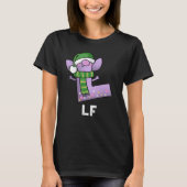 Of grappige brief L Pun Dark BG T-shirt (Voorkant)