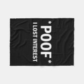 Of I Lost Interest Funny Quote  Fleece Deken (Voorkant (Horizontaal))