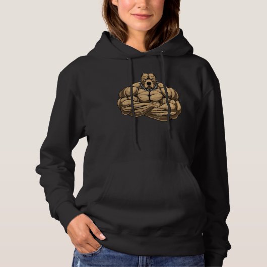 Of ik hou van mijn Pitbull Pit Bull Lover Hoodie (Voorkant)